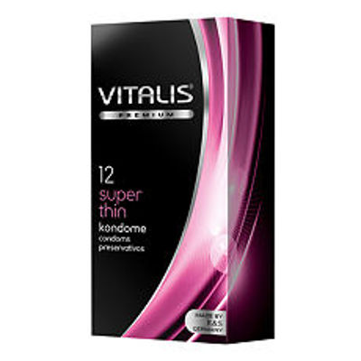 Презервативы "VITALIS" PREMIUM №12 super thin - супер тонкие (ширина 53mm)