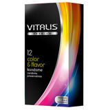 Презервативы "VITALIS" PREMIUM №12 color & flavor - цветные/ароматизированные (ширина 53mm)