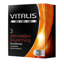 Презервативы "VITALIS" PREMIUM №3 stimulation & warming с согревающим эффектом (ширина 53mm)