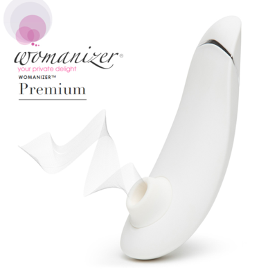 Womanizer Premium белый/хром бесконтактный клиторальный стимулятор