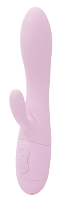 Вибратор с клиторальным отростком Kiara, цвет пастельно розовый (SOLAR collection) (One Size)