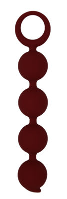 Анальный стимулятор Core из четырех шариков цвет бордовый