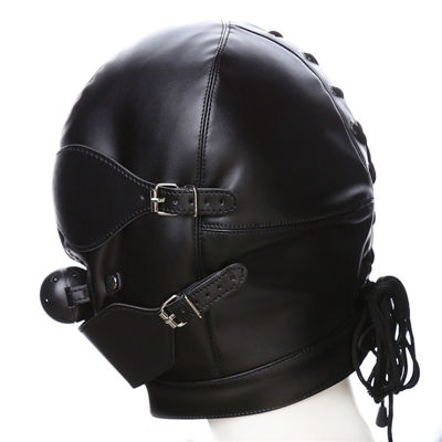 Бондажный шлем с кляпом