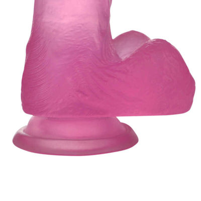Фаллос на присоске Jelly Studs Crystal Dildo Medium розовый
