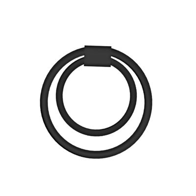Двойное эреционное кольцо на член черного цвета