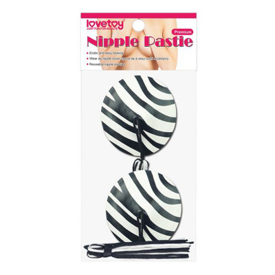 Пэстисы для груди Reusable Zebra Round Tassel Nipple Pasties