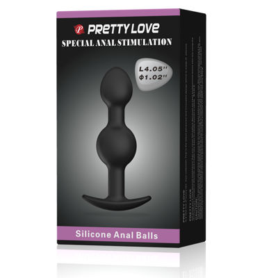 Анальная двухступенчатая втулка «Special Anal Stimulation», цвет черный, Pretty Love BI-040034
