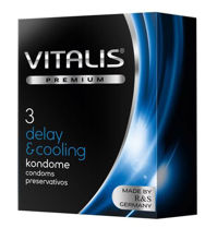 Презервативы "VITALIS" PREMIUM №3 delay & cooling - с охлаждающим эффектом (ширина 53mm)