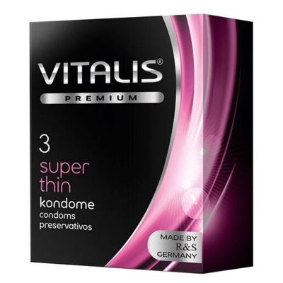 Презервативы "VITALIS" PREMIUM №1 super thin - супер тонкие (ширина 53mm)