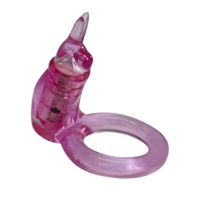 Виброкольцо розовое Cute Bunny Ring Vibe