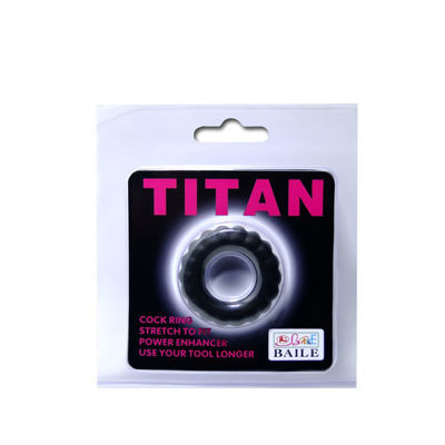 Эрекционное кольцо Titan черное