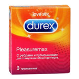 Изображение Презервативы Durex №3 Pleasuremax с ребрами и пупырышками с обеих сторон