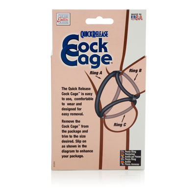 Тройное эрекционные кольца Quick Release Cock Cage