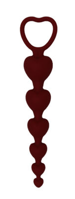 Анальная цепочка Core с диаметром до 3,2 см цвет бордовый