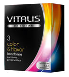 Изображение Презервативы "VITALIS" PREMIUM №3 color & flavor - цветные/ароматизированные (ширина 53mm)