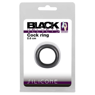 Эрекционное кольцо на пенис Black Velvets Cock Ring, черное