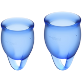 Изображение Satisfyer Менструальные чаши Feel Confident 15 и 20 мл синие