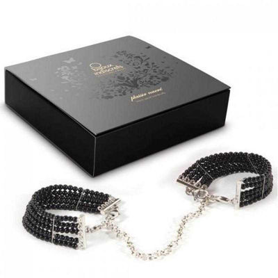 Bijoux Indiscrets Наручники Plaisir Nacre Bead Handcuffs со стразами черные