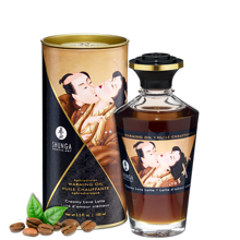 SHUNGA Массажное масло разогревающее Aphrodisiac Warming Oil с ароматом сливочного латте, 100 мл