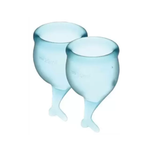Satisfyer Менструальные чаши Feel Secure 15 и 20 мл голубые