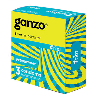 Презервативы Ganzo Ribs №3 (Точечно-ребристые)