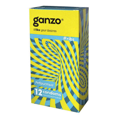 Презервативы Ganzo Ribs №12 (Точечно-ребристые)