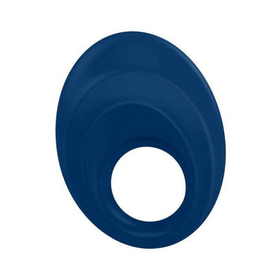 Эрекционное кольцо OVO элегантной и закругленной формы синее