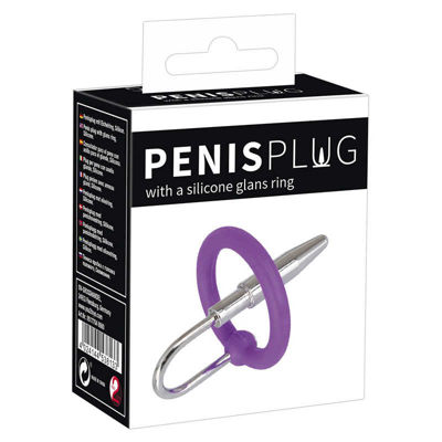 Уретральный плаг с силиконовым кольцом под головку Penis Plug (517704)