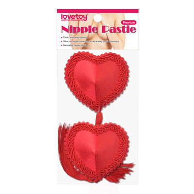 Пэстисы для груди Reusable Red Heart Tassels Nipple Pasties (2 Pack)