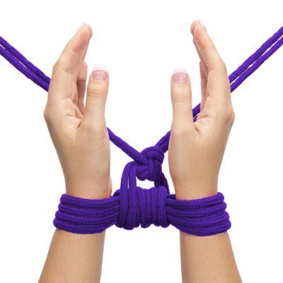 Веревка бондажная 10 м из хлопка фиолетовая