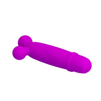 Вибратор силиконовый со стимулирующими шариками Goddard 11.8 см пурпурный
