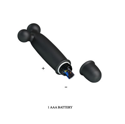 Вибратор силиконовый со стимулирующими шариками Goddard 11.8 см черный