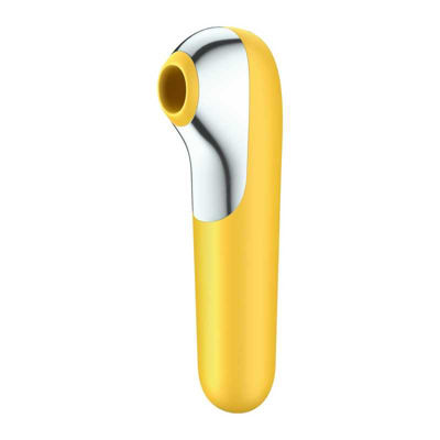 Satisfyer Стимулятор клитора вакуум-волновой Dual Love, желтый