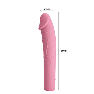 Вибратор силиконовый Vic 15.2 см, нежно-розовый