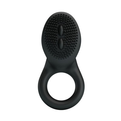 Вибро-кольцо с клиторальным стимулятором Pretty Love Cobra черное