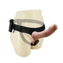 Страпон Baile Ultra Passionate Harness Dual Penis Strap-On из TPR телесный