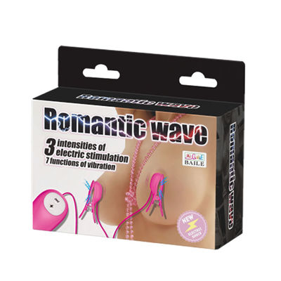 Виброзажимы для груди Baile  Romantic wave ярко-розовые