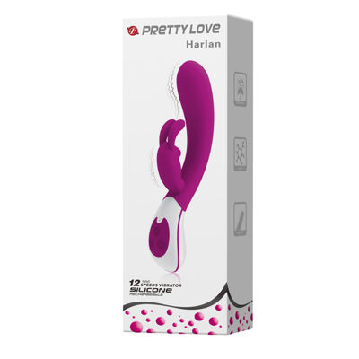 Pretty love Вибратор из силикона Harlan 21.5 см (BI-014232-1), фиолетовый