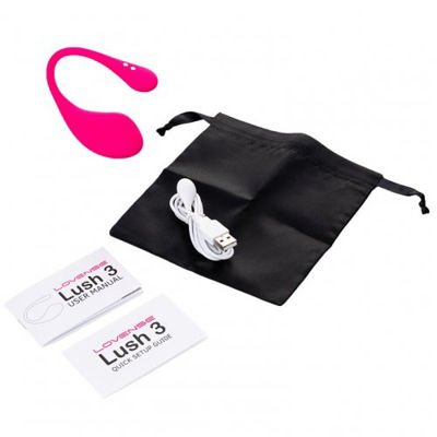 LOVENSE Вибратор силиконовый с дистанционным управлением Lush 3 21,1 см, розовый