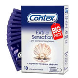 Презервативы Contex №18 Extra Sensation (с крупными точками и ребрами)