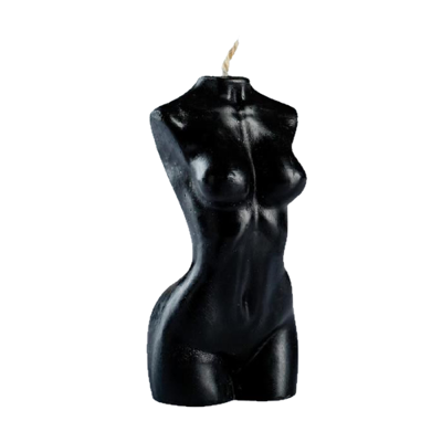 Фигурная свеча "Женское тело №1" черная, 9см   6919732