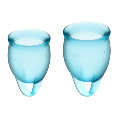 Satisfyer Менструальные чаши Feel Confident 15 и 20 мл голубые