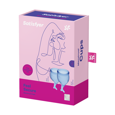 Satisfyer Менструальные чаши Feel Secure 15 и 20 мл синие