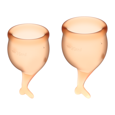 Satisfyer Менструальные чаши Feel Secure 15 и 20 мл оранжевые