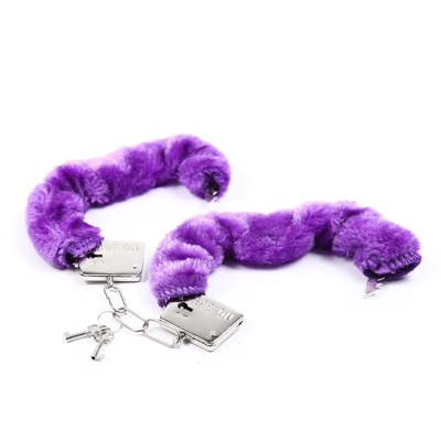 Меховые фиолетовые наручники