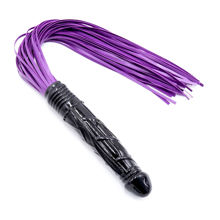Фиолетовая БДСМ плеть с фаллосом 66 см