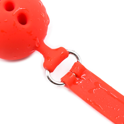 Силиконовый дышащий кляп-шар red р-р S 222002098