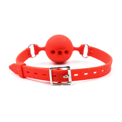 Силиконовый дышащий кляп-шар red р-р M 222001098