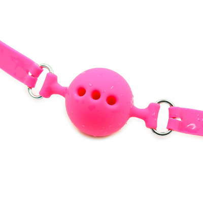 Силиконовый дышащий кляп-шар pink р-р S 221302098