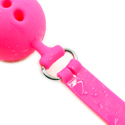Силиконовый дышащий кляп-шар pink р-р S 221302098